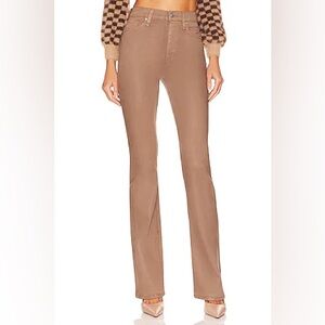 HUDSON High Rise Bootcut Coated Brown Jeans